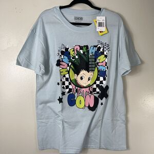 Hunter X Hunter Blue Graphic Men's Shirt Large NWT
